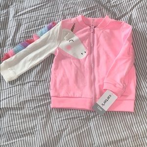 Carter’s unicorn French terry zipper-up jacket.